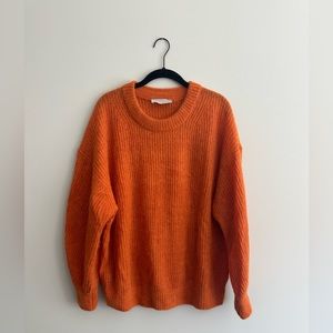 Everlane Orange Crew Sweater